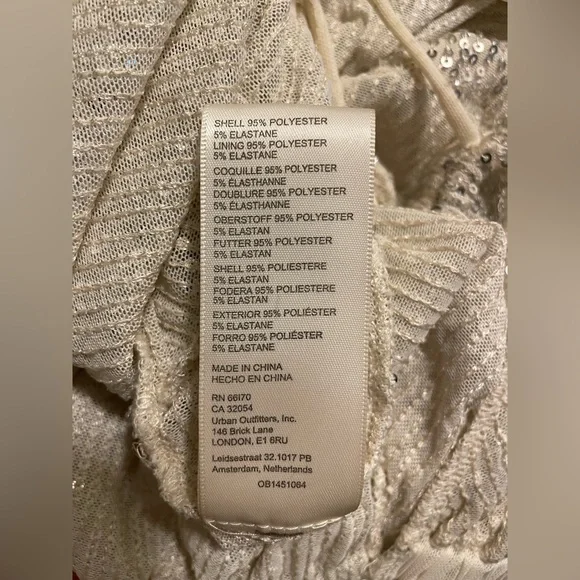 NWOT Free People Silver Sequin Flowy Tie Back Crop Top Size XS - Picture 9 of 9